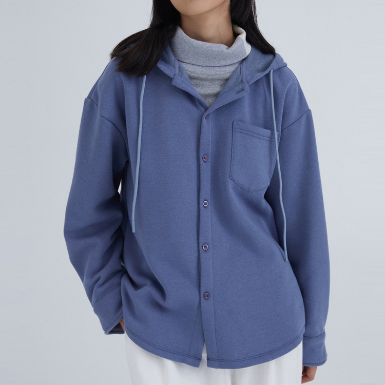 Warm Unisex Button-up Hooded Shirt Jackets Featured Image