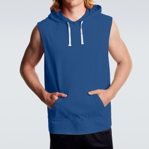 Wholesale Price Comfort Color Sweatshirts - Classic Style Men Fashion Gym Wear Lightweight Sleeveless Hoodie  – Yiwan