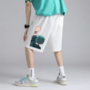 Cheer up Cotton Blend Embroidery Printed Sports Shorts