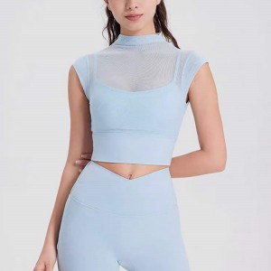 Fashion Sports Gear Mesh Quick Dry Activewear Crop Tops
