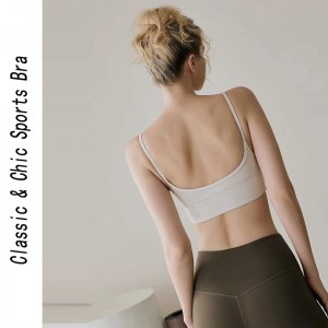 Clasisic and Chic Sports Bra with Heart Neckline