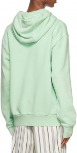 Fashion Drop Shoulder Cotton Teal French terry Hoodie