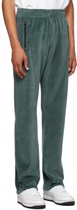 Stylish Zipper Velvet Pants Cotton Blend Velour Lounge Pants