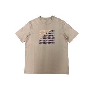 Custom Sandy Color Grading Printed Cotton T-shirts