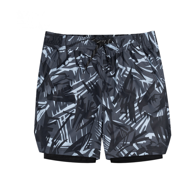 double-layer light beach shorts (4)