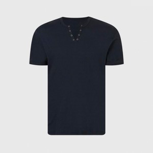 Massive Selection for Custom Cotton T Shirts - Street Style Men Cotton Eyelet V-neck Henley T-shirts – Yiwan