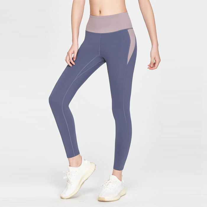 Chic Sports Wear Two-tone 70 Nylon 30 Spandex Leggings Featured Image