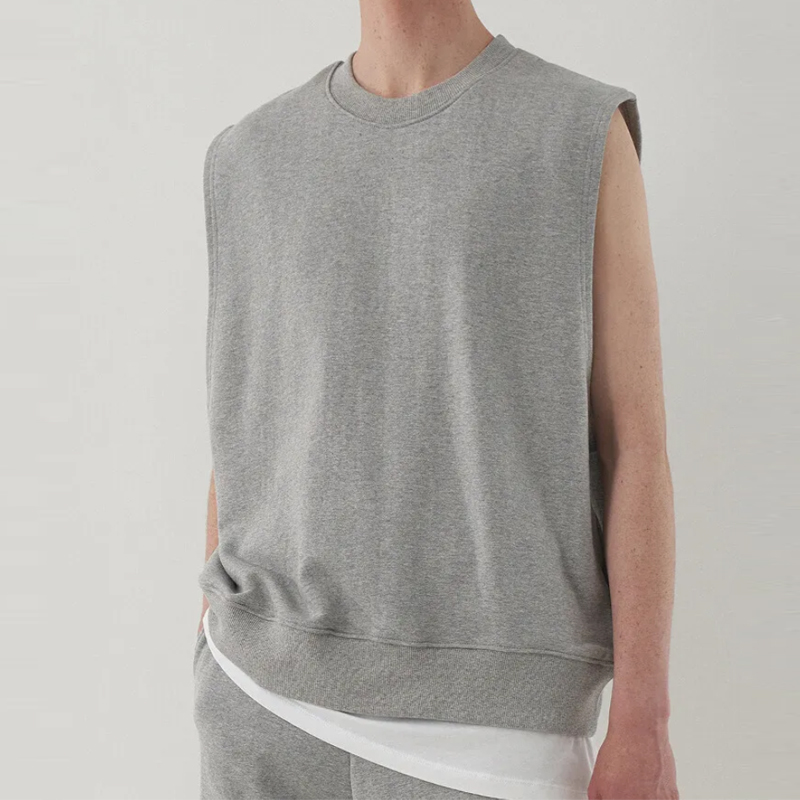 OEM Supply Plain Black Pullover Hoodie - Chic Men Sleeveless Jumper Oversized Essential Sweatshirt Vest – Yiwan
