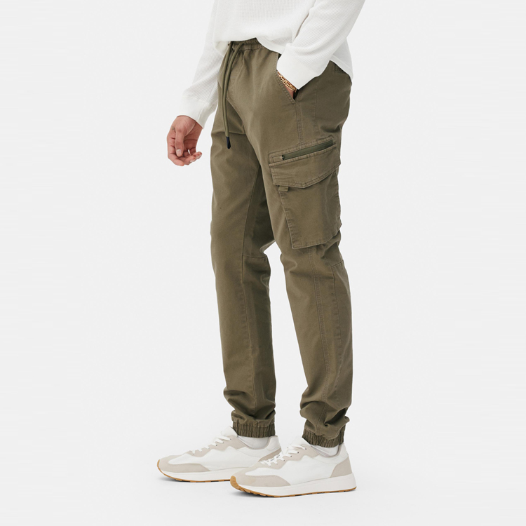 Chic Cotton Trouser Men Tapered Leg Pockets Cargo Pants Featured Image