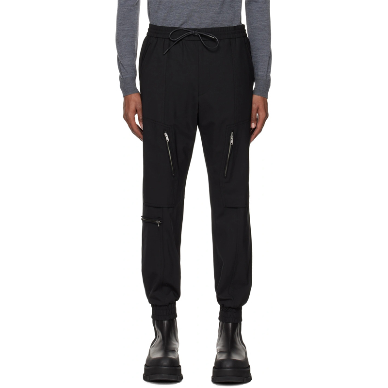 Men’s Tapered Leg Polyester-blend Zipper Cargo Pants Featured Image