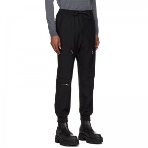 Men’s Tapered Leg Polyester-blend Zipper Cargo Pants