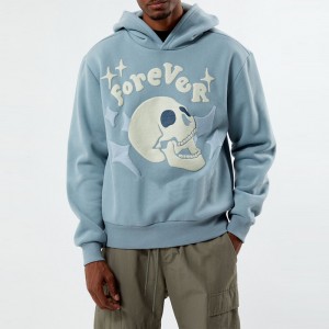 Fashion Forever Puffy Print Cotton Terry Hoodie