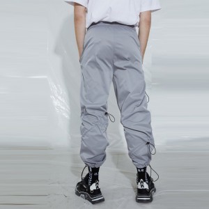 Street Style Men Utility Trousers Drawstring Tactical Jogger Pants