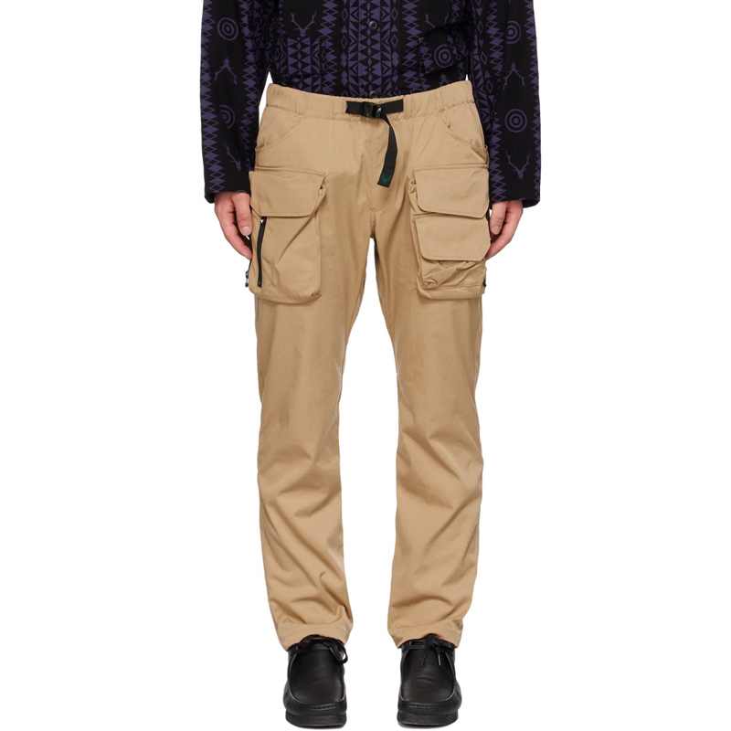 Street Style Men’s Utility Trousers Beige Twill Cargo Pants Featured Image