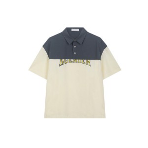 Trendy Polo Shirt Two-tone Printed Unisex Cotton Polo Shirts