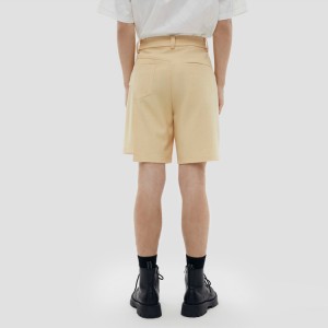 Fashion Street Style Unisex Wide Leg Shorts Asymmetrical Bermuda Shorts