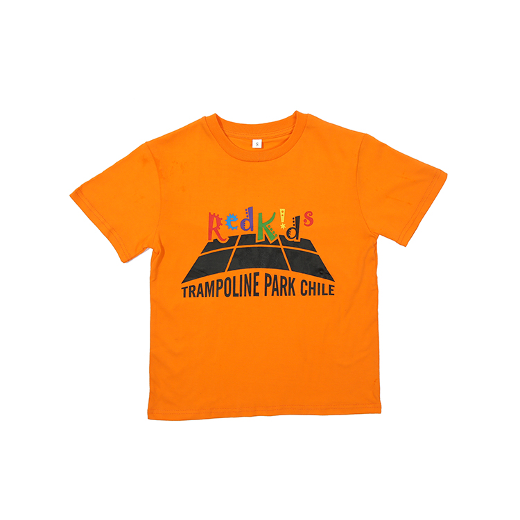 Custom Logo Kids Cotton Short T-shirt For Trampoline Park