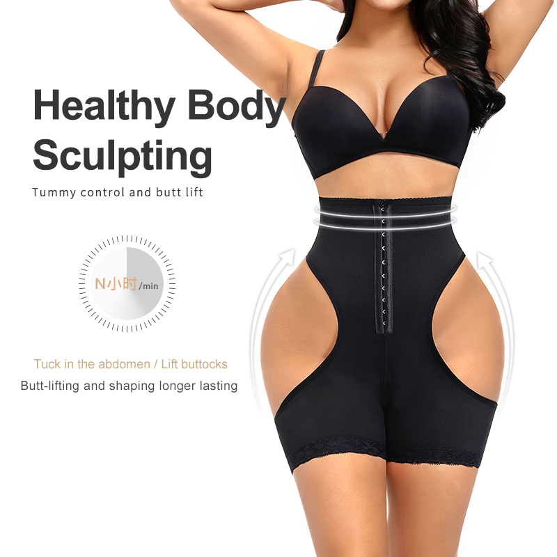 Lowest Price for Ladies Body Shaper - Plus Size 6XL Waist Trainer Tummy Control Panties Butt Lifter Body Shaper Lace Open Buttocks Hooks Shapewear For Women – Yiyun