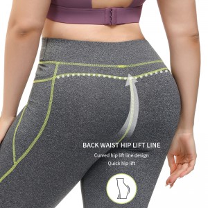 Seamless Tummy Control Yoga Leggings Women Fitness High Waist Energy Yoga Pants Pocket Tight Pants Sport Running Tights