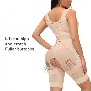 Wholesale 2021 High Quality Tummy Control Butt Lifter Fajas Colombianas Hooks Bodysuit Shapewear For Women