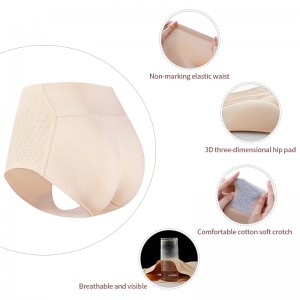 High Elastic Waistband Body Shaper Mid Waist Control Abdomen Underwear 3D Hip Pad Butt Lift Leggings For Women