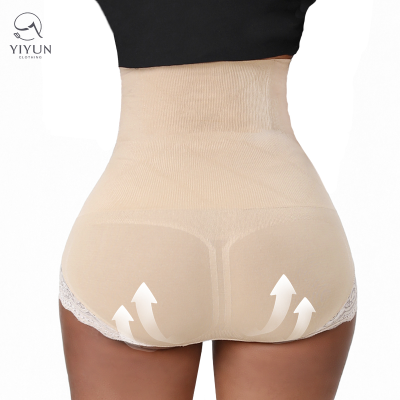 China Butt Lifter Panties Tummy Control Slimming Body Shaper Control Panty  Sexy Lace Womens High Waist Shapewear factory and suppliers