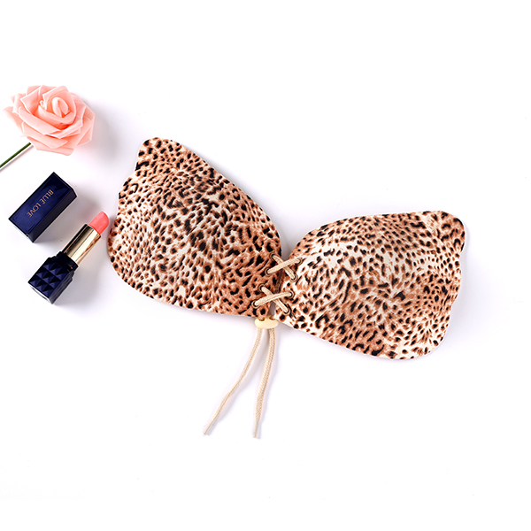 China Sexy Leopard Print Adhesive Bra for women Strapless