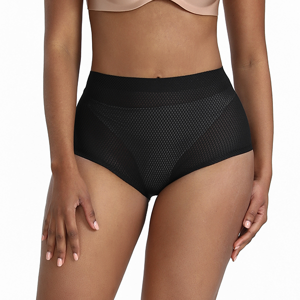 China wholesale Lace Panty – Honeycomb Grid Trim Brazilian Tight Butt Lift Panty Breathable Underwear Padding Enhancer Shaper For Women Plus Size  – Yiyun