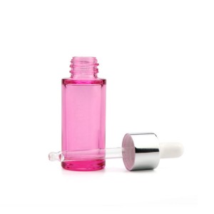 New arrival 20ml petg empty round packaging blue pink plastic dropper bottles drip of essential oils