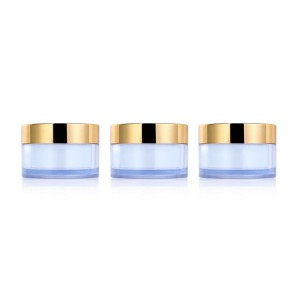 Custom logo 50g transparent acrylic skin care packaging round empty plastic cosmetic cream container jar