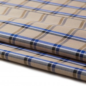 Brown lattice Yarn dyed series yuanjia Textile