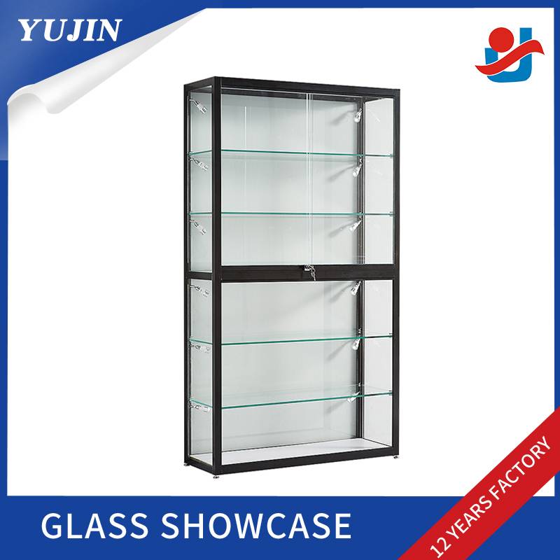 Low MOQ for Glass Jewelry Tower Showcase - Cheap aluminium glass display showcase cabinet design – Yujin