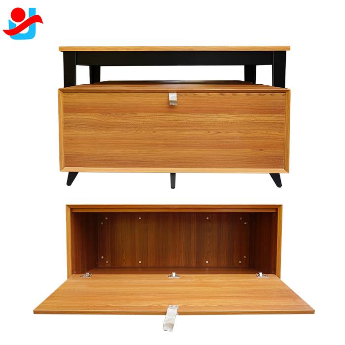 Manufacturer of Shoes Retail Glass Jewelry Showcase - Wooden furniture Wine display rack home use with table and sofa – Yujin