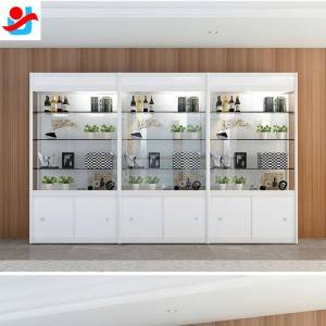 Free standing aluminum glass display showcase morden glass cabinet for shop