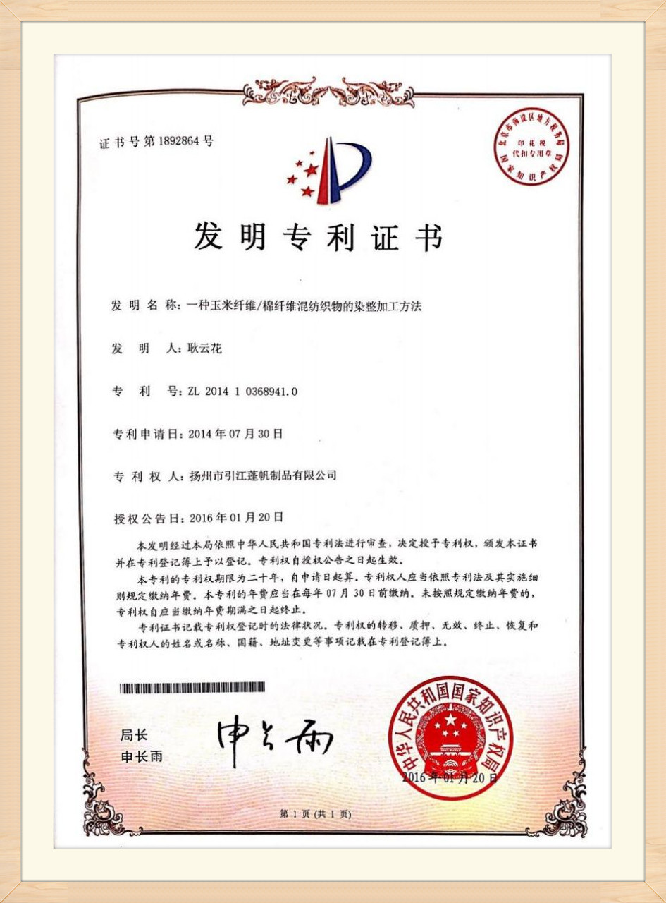 Patent certificate (4)