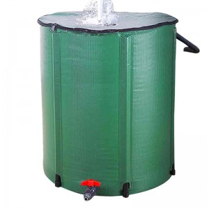 Tanque de armazenamento dobrável para coleta de água de chuva para hidroponia de jardim