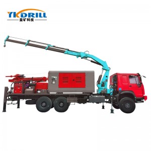 China manufacture DTH Borehole Used Hydraulic Rotary Water Well Drilling Truck Water and gas DTH drilling rig
