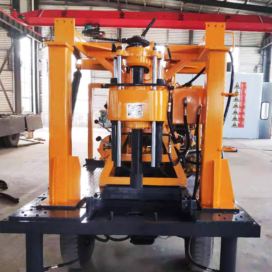 100m 200m Mobile water well drilling rig Tricycle water well drilling rig with cheap price level