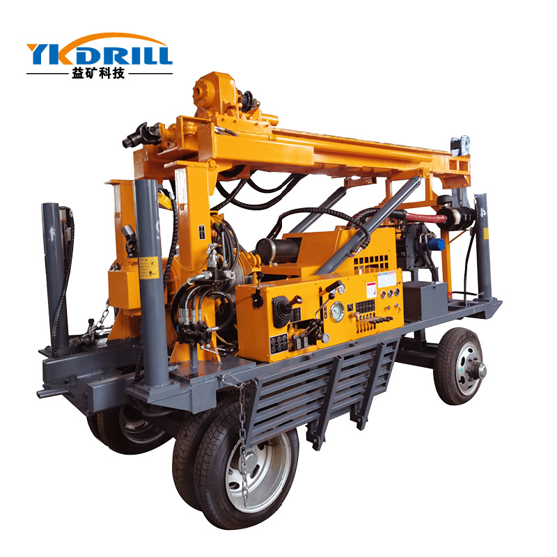 High Efficiency 100m 200m Deep Hydraulic Water Well Hard Rock Drill Rigs for Sale