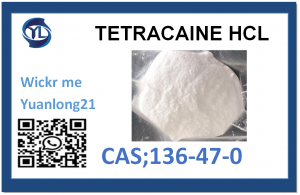 Tetracaine hydrochloride CAS 136-47-0 Fanaterana azo antoka ny vokatra malaza