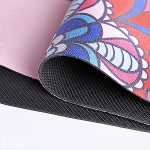 High Quality Fitness Printed Customizable  Rubber Natural Yoga Mat