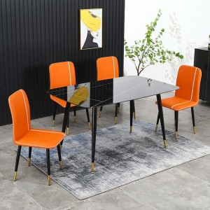 Luxury custom living room furniture dining table modern slate table top