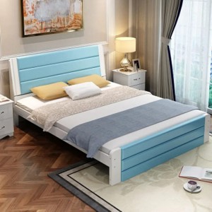 Modern Bedroom Set Furniture Solid Wooden Bed Designs