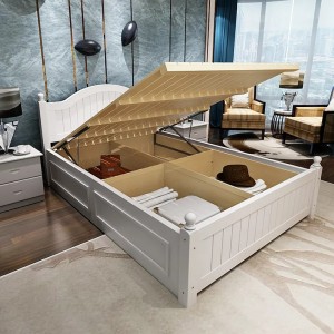 Modern Bedroom Set Furniture Solid Wooden Bed Designs