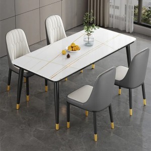 modern simple rectangular dining table chair combination