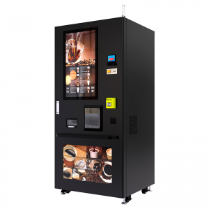 大きなタッチスクリーンを備えた自動ホット＆アイスコーヒー自動販売機