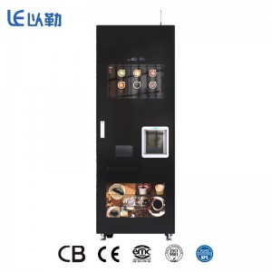 Hochwertiger chinesischer Indoordoor-Verkaufsautomat für große, frisch gebrühte gemahlene Bohnen für eine Tasse Tee, Kaffee, Preis mit Eismaschine