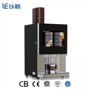 Fabricante OEM/ODM China Botón táctil de 9 bebidas de selección con pantalla táctil de 17 pulgadas Máquina expendedora de café con leche expreso Mocha LE307A