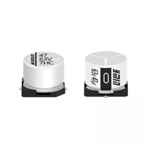 SMD အမျိုးအစား Liquid Miniature Aluminum Electrolytic Capacitors VK7