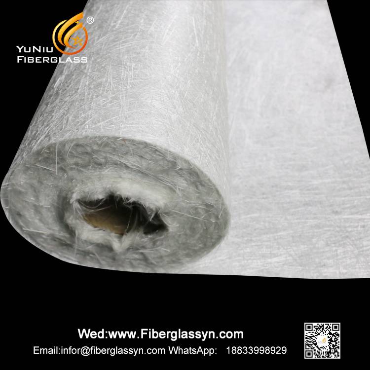 Powder Fiberglass Chopped Strand Mat fiber and adhesive are evenly distributed